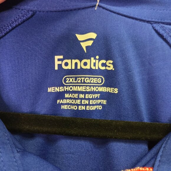 NWT Fanatics Texas Rangers Official Merchandise Polo Shirt 2XL Blue - Picture 4 of 9